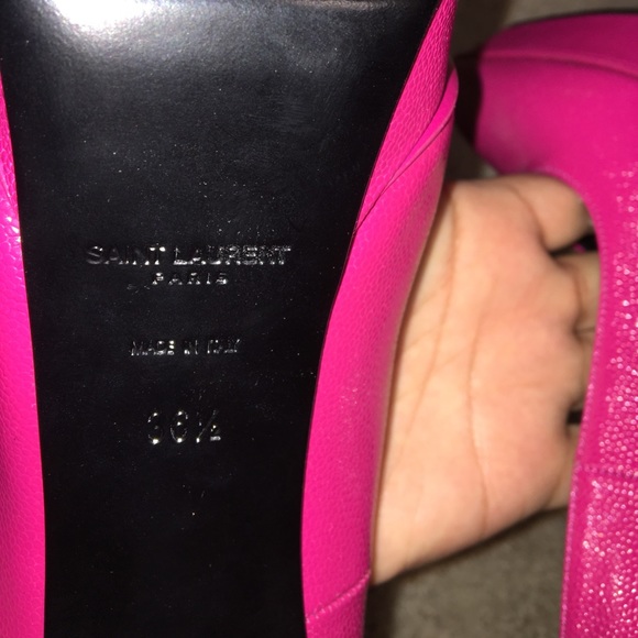 Saint Laurent Fuchsia Platform Heels - Picture 6 of 6
